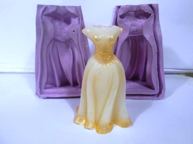 Forma de vestido de noiva para sabonete artesanal 