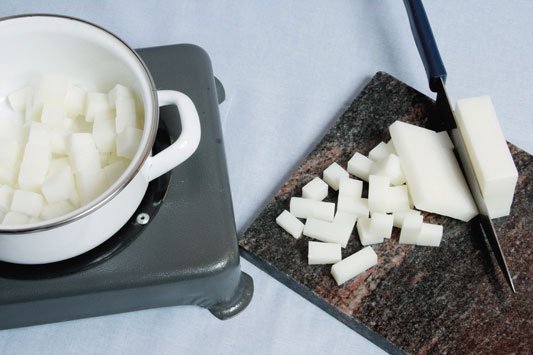 Como derreter a glicerina corretamente?