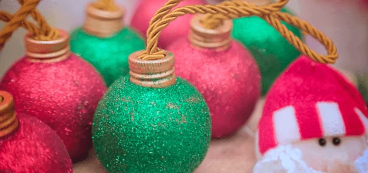 Esfera de Natal com Glitter Peter Paiva
