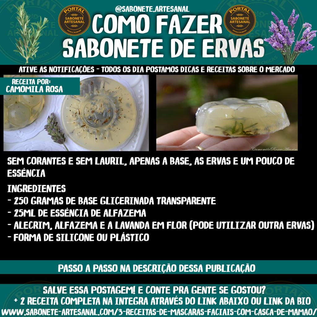 Como Fazer Sabonete com Ervas