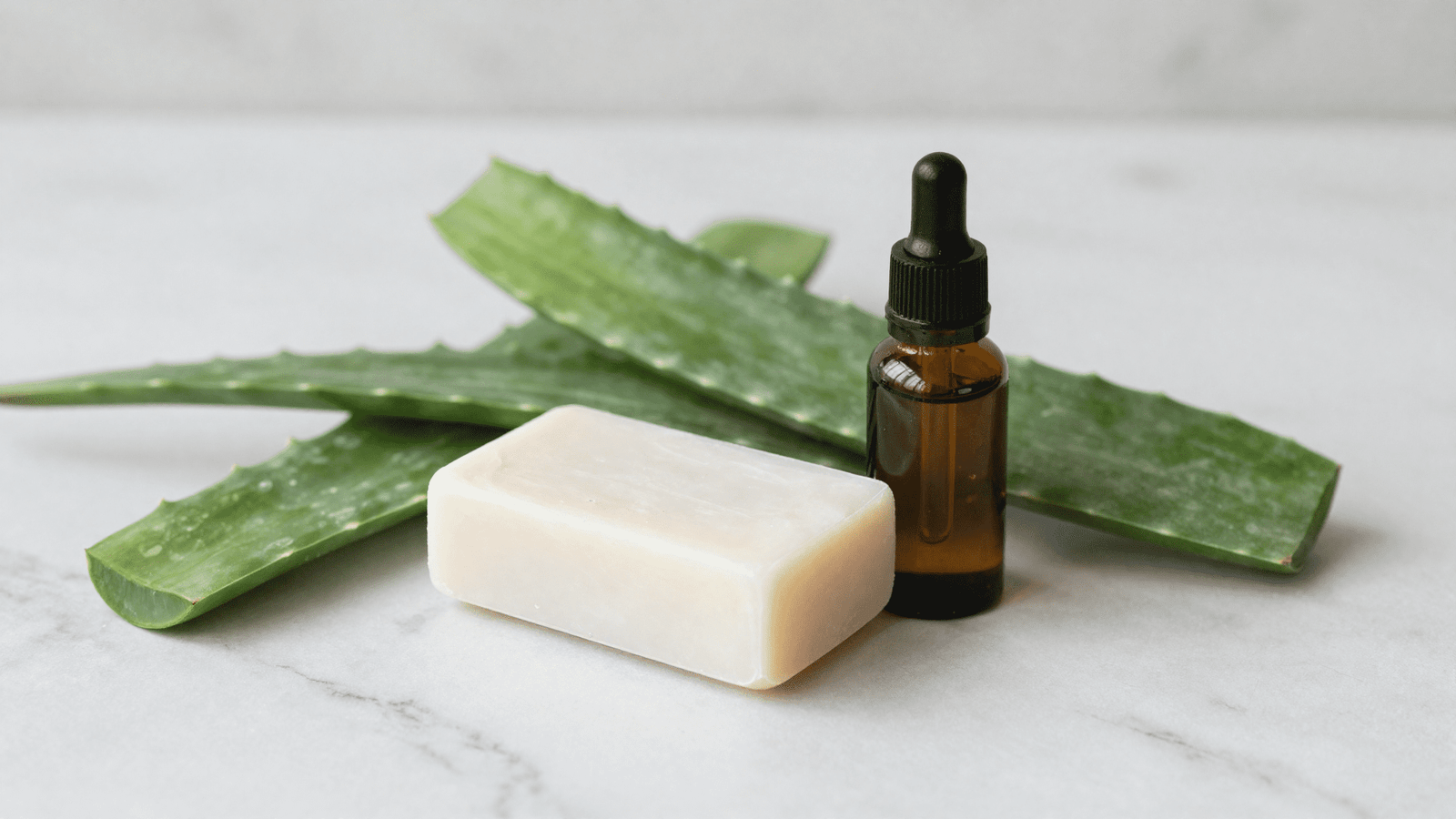 Base glicerinada vegana branca, folha de babosa (aloe vera) e extrato de babosa para o sabonete