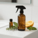 Spray bloqueador de odor sanitario caseiro em frasco spray com oleos essenciais e citricos