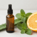 Spray pos-sol caseiro em frasco spray com aloe vera, hortela e laranja